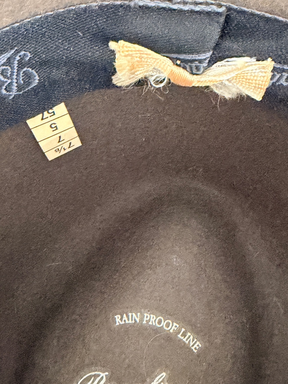 Borsalino Brown Fur Felt Fedora with Leather Band - Picture 7 of 7